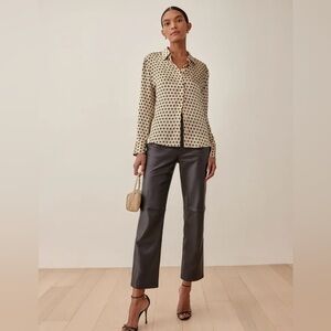 Reformation Sky Relaxed Silk Top- Small